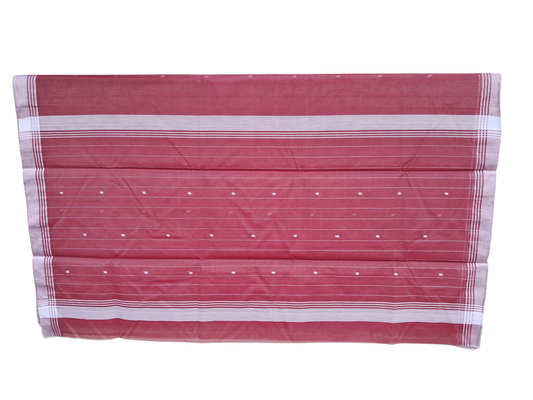 L6-P3:  Onion Pink Cotton Silk Saree