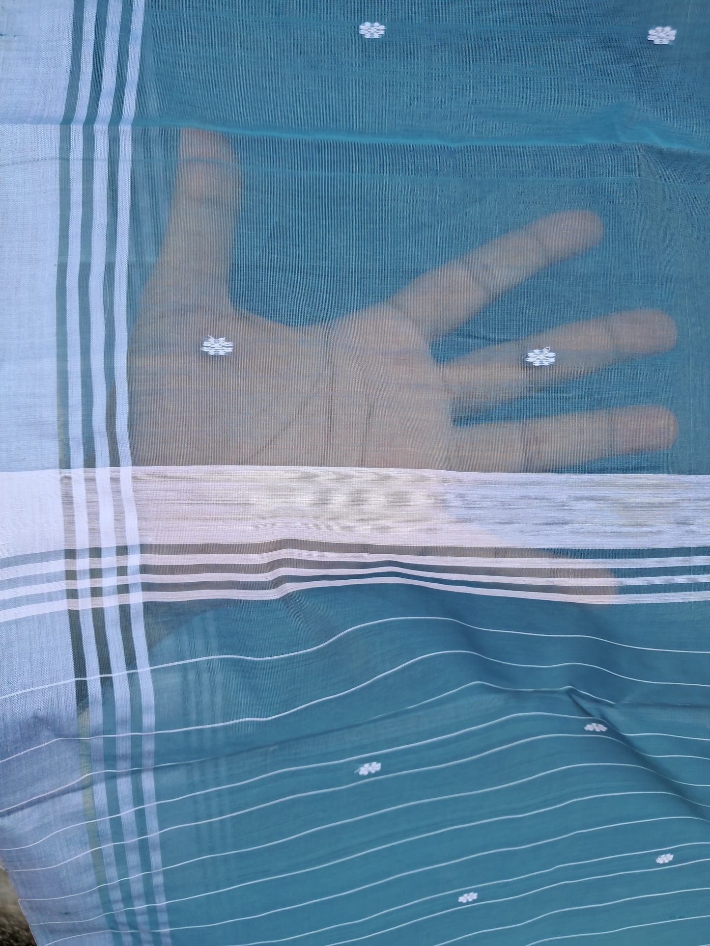 L6-P2: Blue Salety Cotton Silk Saree