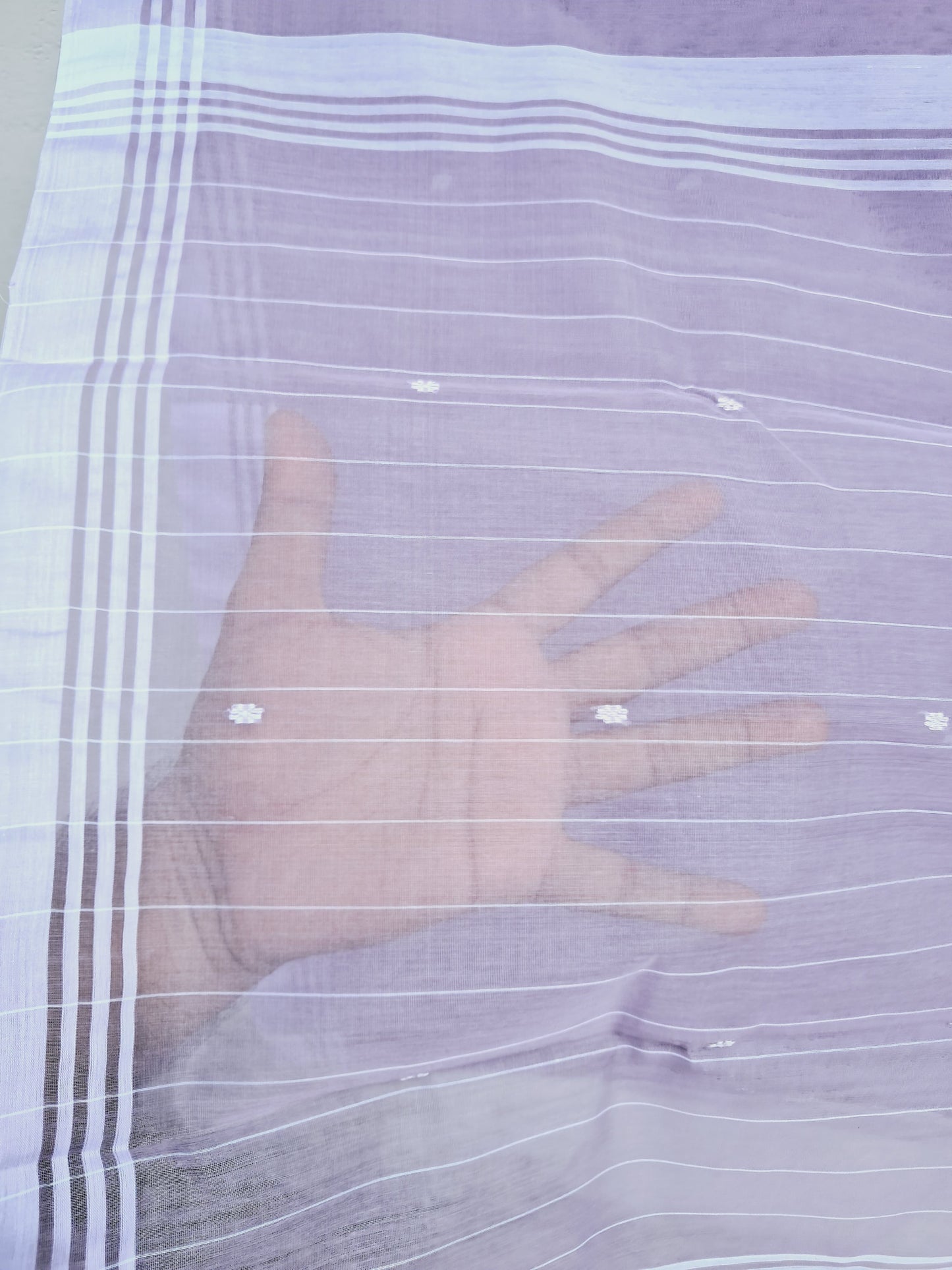 L6-P1:  Pastel Lavender Cotton Silk Saree